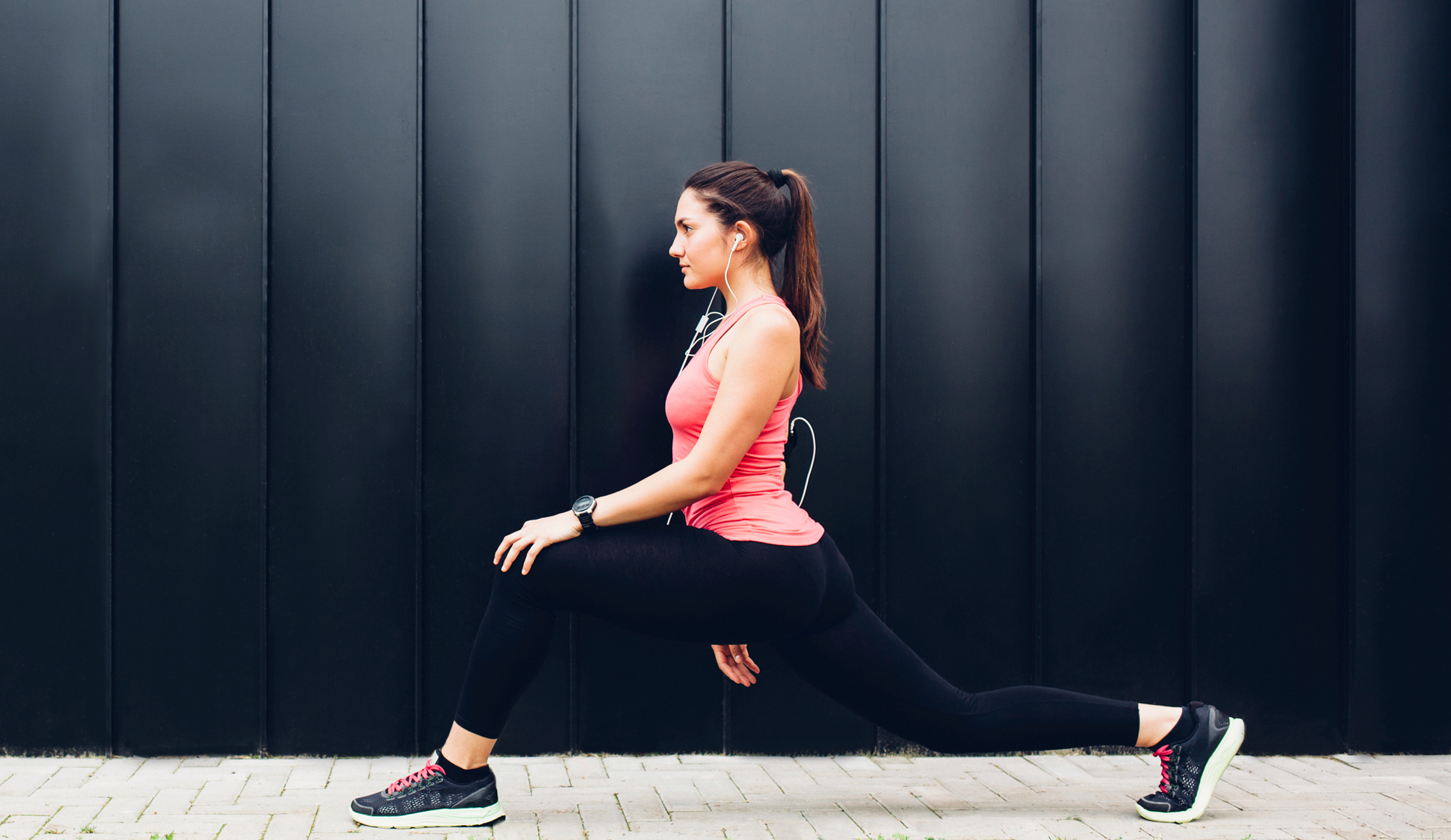 girl stretching working out